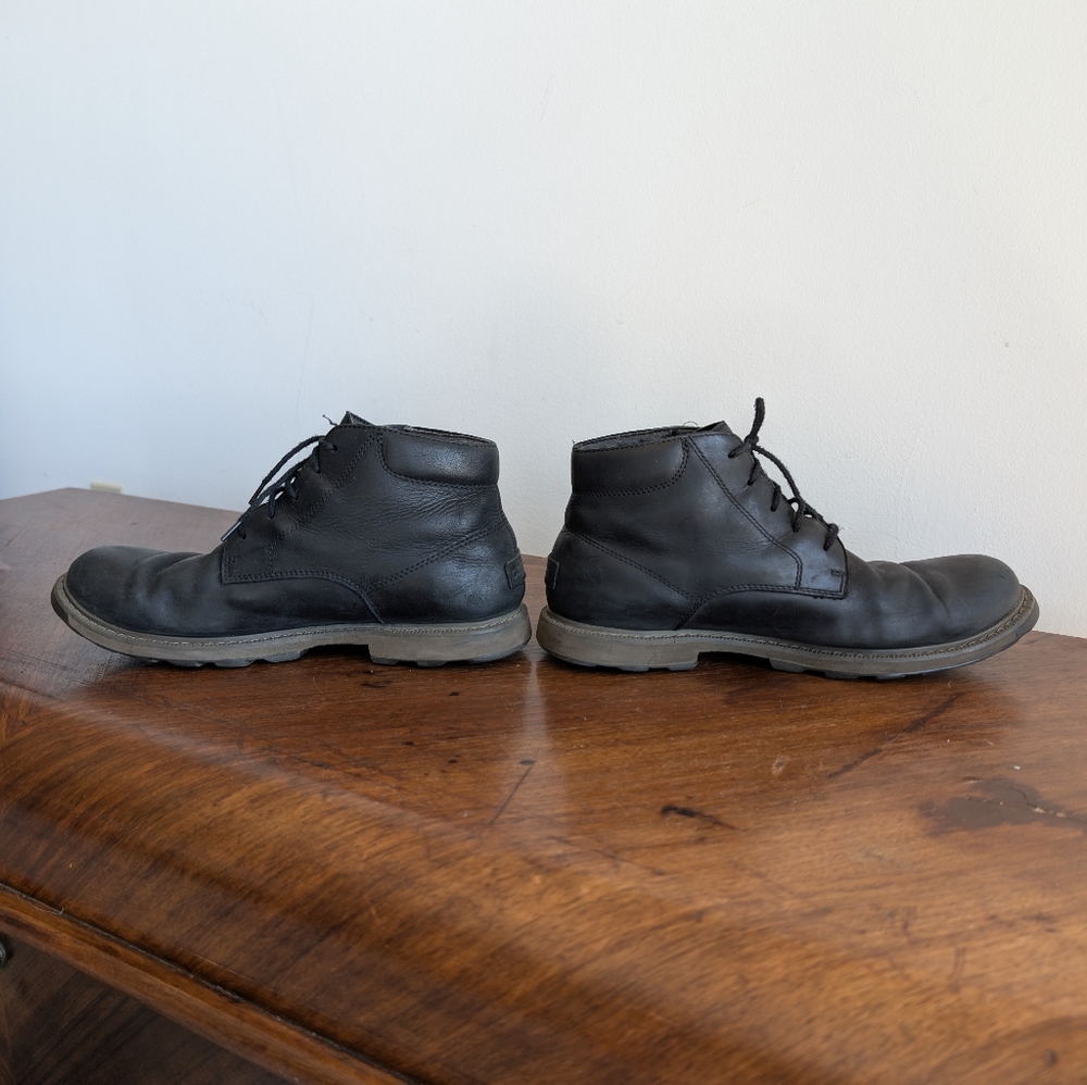 Sorel Men's 9‎ Black Leather Lace Up Fall Ankle Boots - Picture 6 of 8